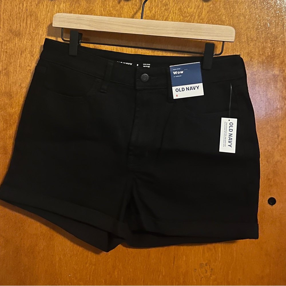 Old Navy Black High-Rise Jean Short Black